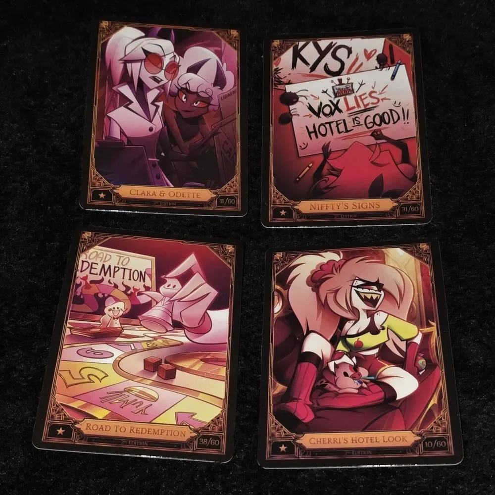 Lot 4 Hazbin Hotel Cards Niffty Cherri Redemption Clara 11/60 31/60 38/60 10/60